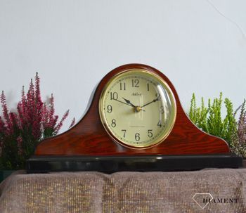 Zegar kominkowy drewniany 22012 Wenge w kolorze brązowym, lakierowany ⏰ Zegary kominkowe ✓ zegar z drewna ✓ prezent na rocznice ślubu (3).JPG